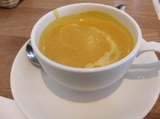 120512フランボワーズカフェ hanare ③、かぼちゃのスープ.JPG